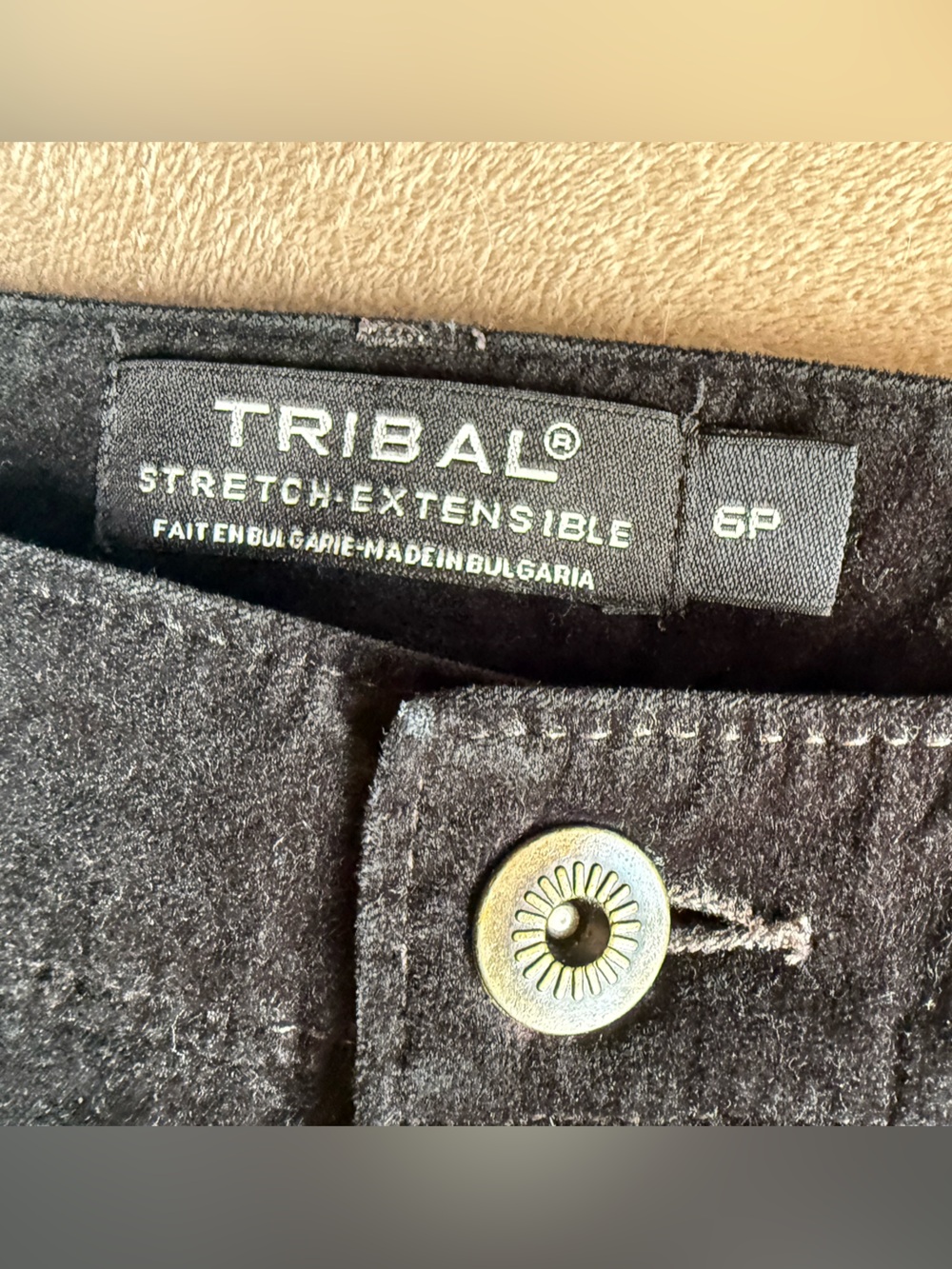Tribal Black Velvet Jeans - Classic Fit - Picture 5 of 7